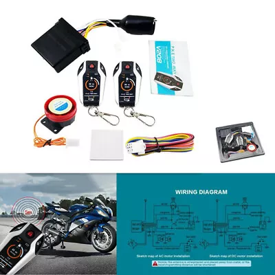 2way Motorcycle Alarm System Anti-theft Security Engine Start Remote Control Key • $46.45