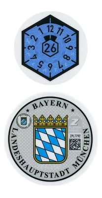 Munich Front License Plate Registration And Emissions Sticker Set - Munich • $9.99