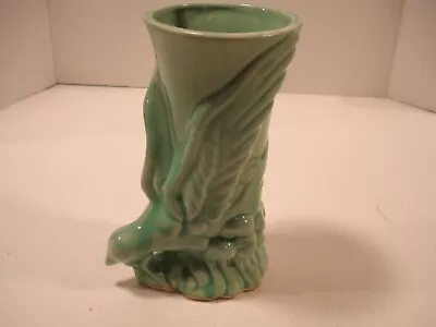 Mid Century Modern Morton Pottery Bird Of Paradise Vase Spring Green • $11.99