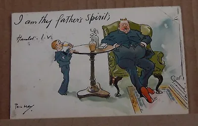 £4.54 • Buy Postcard Humour I Am My Fathers Spirit Phil May Posted 1904