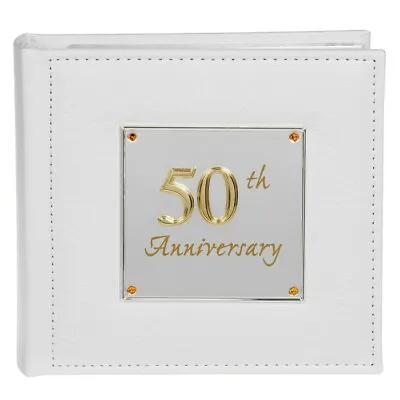 £14.49 • Buy Deluxe 50th Wedding Golden Anniversary 6 X 4in Photo Album Gift Idea 80 Photos