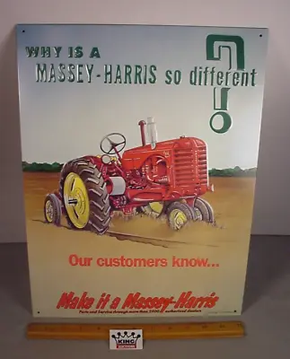 Massey Harris Farm Tractors Tin Sign Metal Advertising 16 X 14 Made In USA • $23.99
