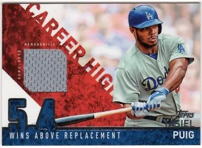 2015 Topps Series Two Yasiel Puig Career High Jersey Relic - #chr-yp - Dodgers • $1.99