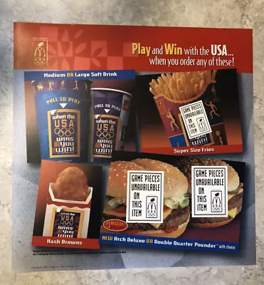 1996 McDonald’s Translite Drive Thru Happy Meal Sign Monopoly • $19.95