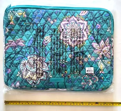 NWT Vera Bradley Laptop Sleeve Back To School Case Cover Bag In Peacock Garden • $28