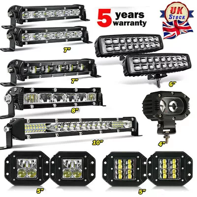 LED Work Light Bar Flood Spot Lights Driving Lamp Offroad Car Truck SUV 12V 24V • £14.32