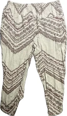 Free People Pants Women's Small Aztec Tribal Print Baggy Relaxed Oversized NEW • $30.99