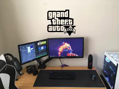 GTA 5 Wall Art Vinyl Decal Sticker Playstation Xbox Gaming Bedroom All Colours • £7.89