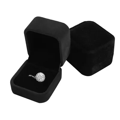 1-40PC Black Velvet Ring Boxes Jewelry Earring Gift Boxes Cases Storage Wedding  • $12.98