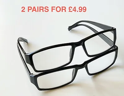 £4.99 • Buy Reading Glasses 2 Packs Mens Womens +1.0 1.5 2.0 2.5 3.0 3.5 4.0