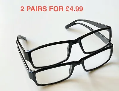 Reading Glasses 2 Packs Mens Womens +1.0 1.5 2.0 2.5 3.0 3.5 4.0 • £4.99