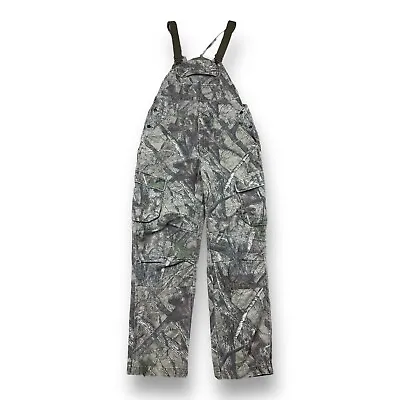 Camo Hunting Bib Overalls Mens M RedHead Silent Hide Double Knee True Timber HTC • $29.99