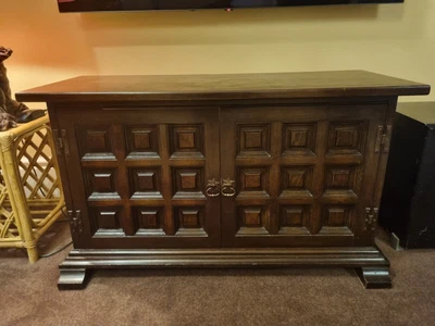 £60 • Buy Dark Oak Rectangular Sideboard By Younger - 2 Door Cupboards With Shelves