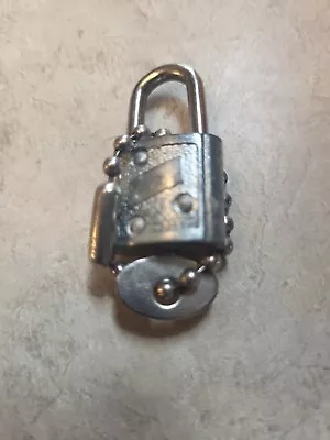 Vintage Mini Padlock With Key 1.25  Novelty Metal B67 • $12