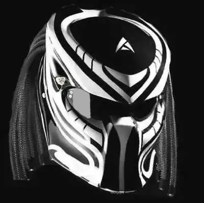 Free Shipping Predator Motorcycle Helmet Line White (dot & Ece Certified) • $299.99