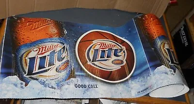 2007 Miller Lite Beer Corrugated Banner Sign 10 Labels 26  X 16  Basketball  21' • $27.50