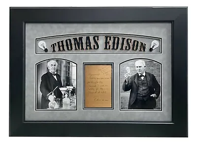 Thomas Edison Hand Written Signed & Framed Letter JSA COA Autograph Cut Check • $3399.15