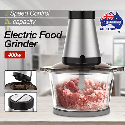 2 Speed  2L Electric Meat Grinder Food Chopper Blender Filler Kibbe Sausage 400W • $39.90