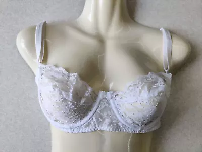 Lace Underwired Balconette Brasoft Lace Cupdetachable Strapscolour White • £5.99