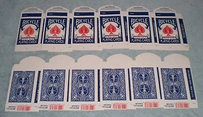 12 Bicycle Playing Card Boxes - Rider 808 Blue Design Poker Size - Magic Prop. • $12.98