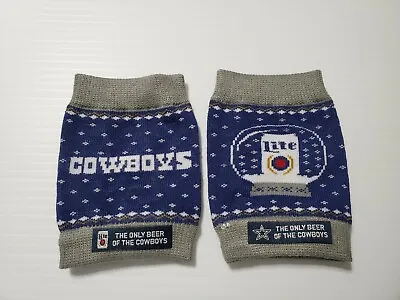 DALLAS COWBOYS MILLER LITE 2 Piece Rare Ugly Sweater Winter Coozies Koozies • $12