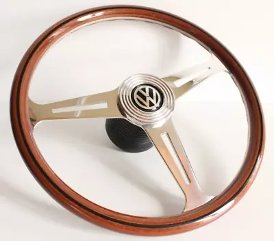 Steering Wheel Wood Fits For VW T2 OEM LUISI Bus Transporter Van Wooden  72-79 • $383.57