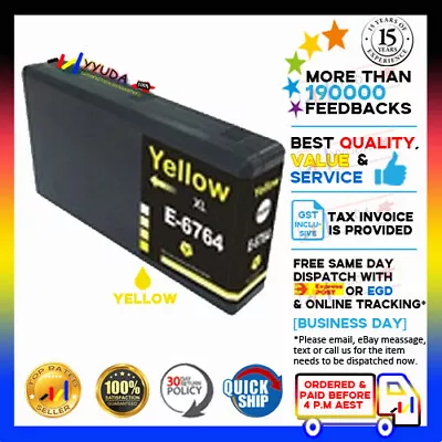 1x (NoN-OEM) 676XL Ink Alternative For Epson WorkForce Pro WP4530 WP4540 -YELLOW • $14.30