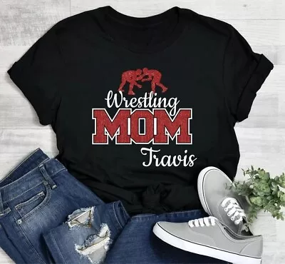 Personalized Wrestling Mom Shirt Custom Mom Wrestling Shirt Mom Spirit Wear • $11.92