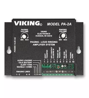 Viking PA-2A Paging Loud Ringing Amplifier System 8 Ohm Horn • $146.64