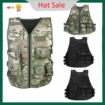 Kids Tactical Military Army Vest Hunting Jacket Molle Waistcoat Outdoors Games❤N • $30.06