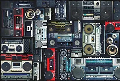 10x7ft Vintage Wall Of Radio Boombox Backdrop Retro 80s Style Photography Bac... • $51.55