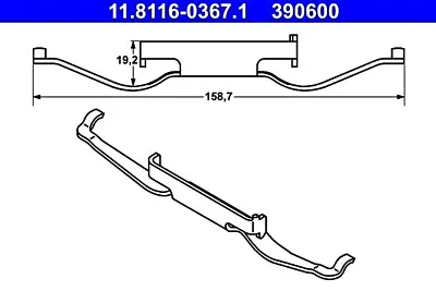 Brake Caliper Spring ATE Fits VW Caravelle V Bus Multivan T5 7H0615295 • £12.64