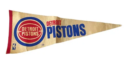 Vintage DETROIT PISTONS NBA Team Logo Full Size Sport Pennant • $29.99