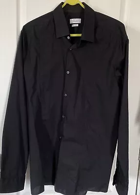 Zara Man Shirt XL Black Slim Fit Worn Twice Excellent Condition P2P 55cm • £9