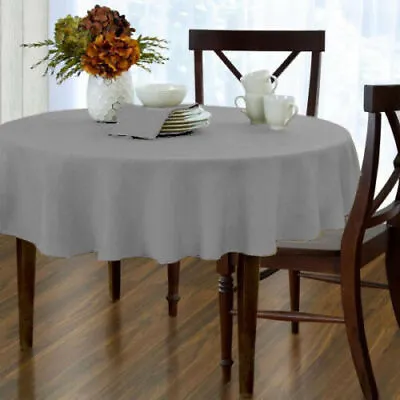 30  54  Linen Table Cloth Round Linen Tablecloth Natural Dinnig Tablecloth Polye • $21.99