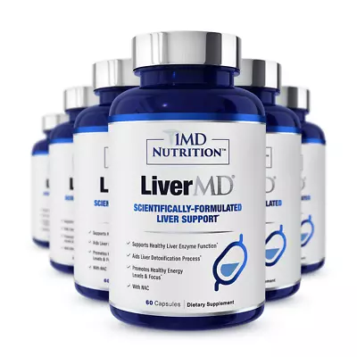 1MD Nutrition LiverMD With NAC And ALA Liver Support Supplement  60 Caps Sealed • $34.99