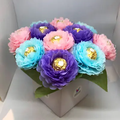 Chocolate Flower Bouquet Box - Pastel - Ferrero Rocher Chocolates – Valentine's • $80