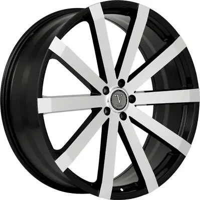 22 Inch 22x9 VELOCITY VW12 BLACK MACHINED Wheels Rims 6x5.5 6x139.7 +13 • $1177.85