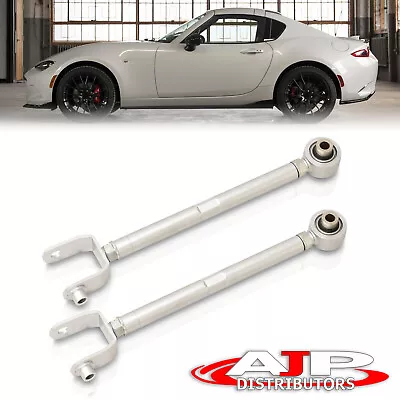 Silver Rear Adj. Suspension Traction Arms Kit For 2016-2023 MX-5 Miata ND1 ND2 • $54.99
