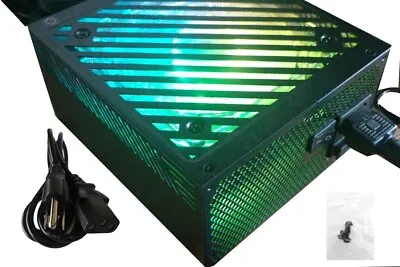 SHARK 1000-WATT Digital RGB LED Fan Dual PCIe Black Gaming PC ATX Power Supply • $84.99