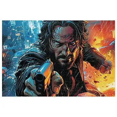 Epic John Wick Puzzle Challenge - Vibrant Artwork & Display-Worthy Tin • $48.28