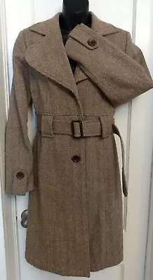 MERONA Women's Houndstooth Coat Brown/Camel Size Medium • $30