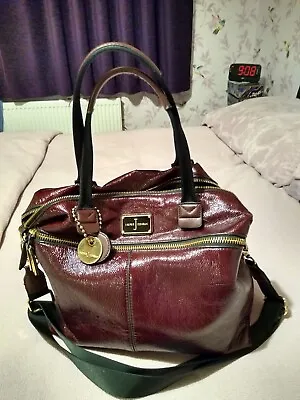 Jasper Conran Burgundy Patent Handbag • £9.99