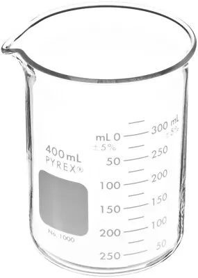 400ml Glass Beaker Griffin Low Form Graduated PYREX 1000-400 (Single) • $11.86