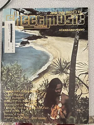 Sheet Music Magazine June/July 1980 Standard Piano Hawaiian Favorites Vintage • $9.99