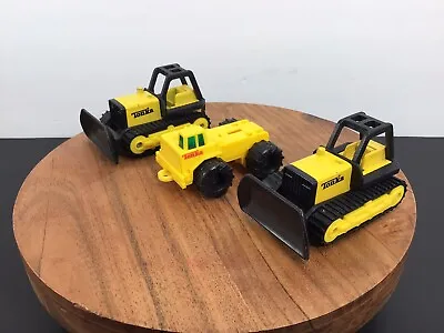 Vintage 1994 Tonka Bulldozer/Dump Truck Miniature Toy Yellow Lot • $16