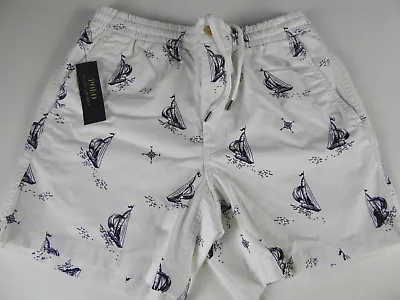 Polo Ralph Lauren Cotton Classic Fit Stretch Prepster Shorts NWT $69 Sailboats • $53.53