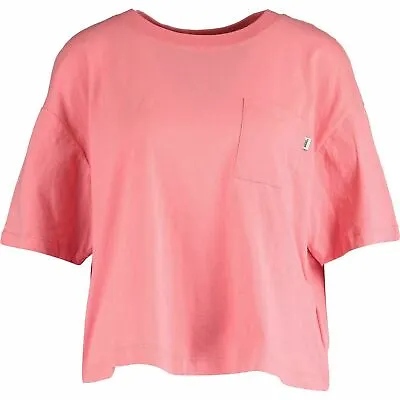£11.33 • Buy VANS Women's Brush Off Cropped Top, Strawberry Pink, Size S