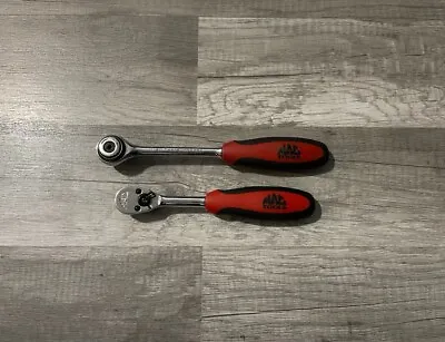 Mac Tools 2pc Red Soft Handle  1/4” Drive Bi-material Ratchets • $115