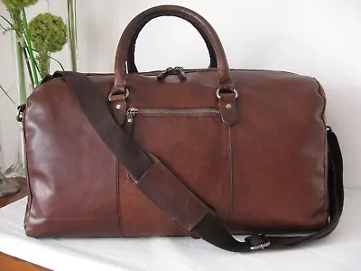 Ashwood Heritage!!! Xl Premium Chestnut Genuine Leather Holdall Weekender Bag!!! • £129.99